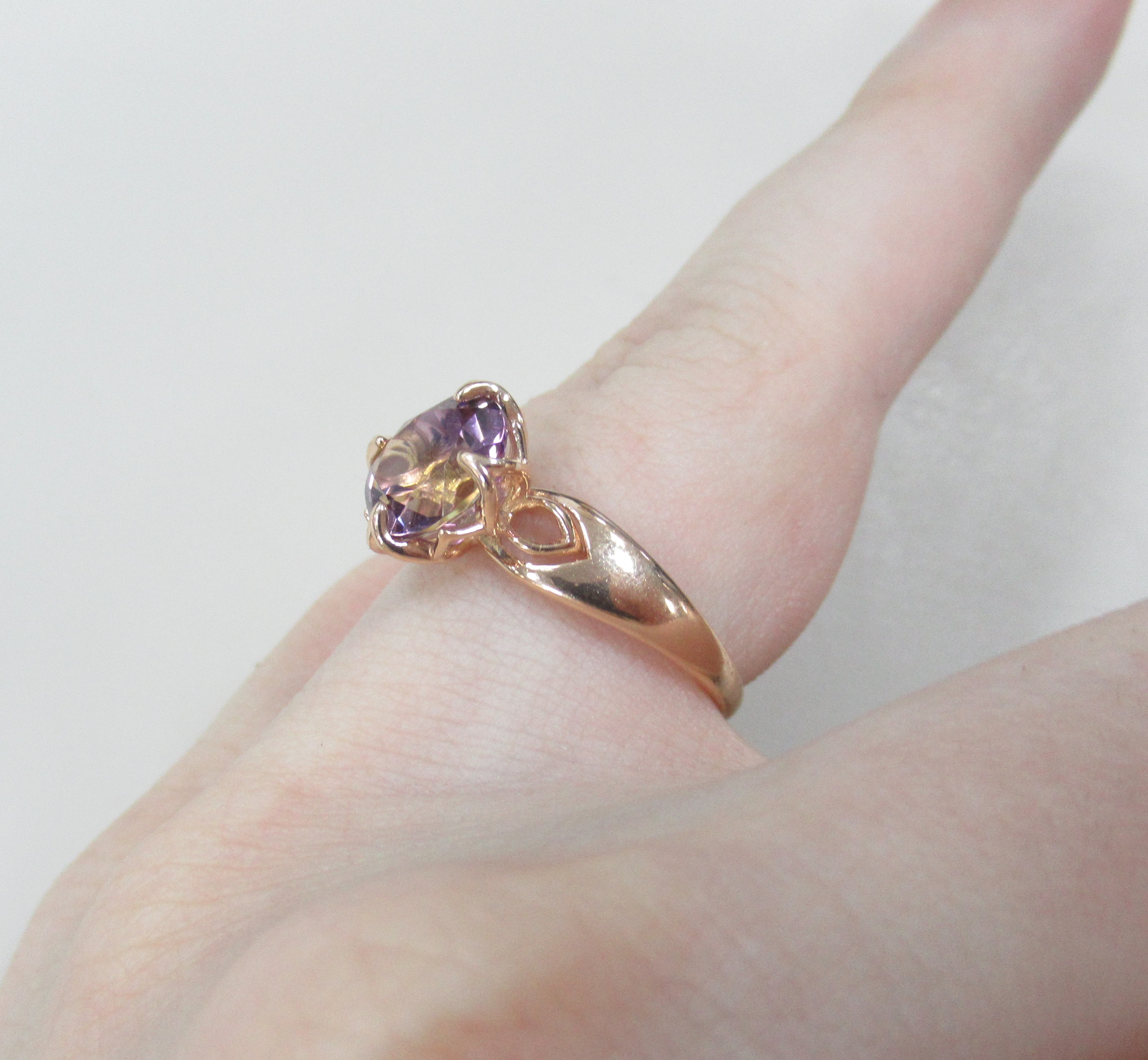 Серебряное кольцо с аметрином